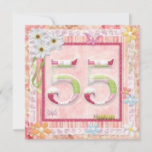Scrapbooking zum 55. Geburtstag Einladung
