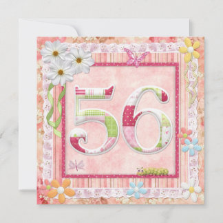 Scrapbooking zum 56. Geburtstag Einladung