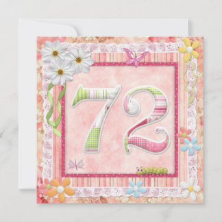 Scrapbooking zum 72. Geburtstag Einladung