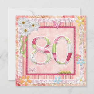 Scrapbooking zum 80. Geburtstag Einladung