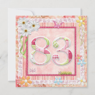 Scrapbooking zum 83. Geburtstag Einladung