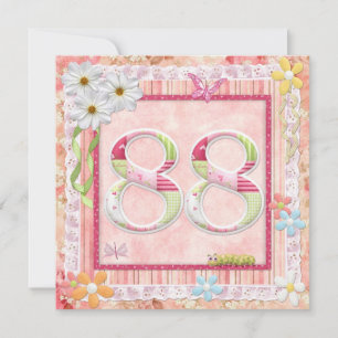 Scrapbooking zum 88. Geburtstag Einladung