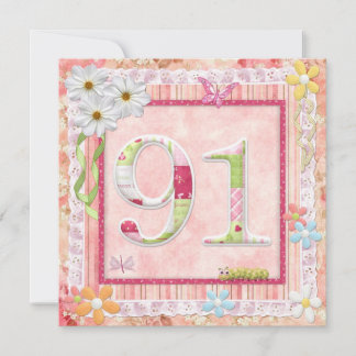 Scrapbooking zum 91. Geburtstag Einladung