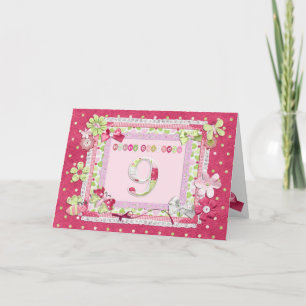 Scrapbooking zum 9. Geburtstag Karte