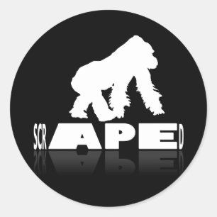 Scraped - APE-Aufkleber Runder Aufkleber