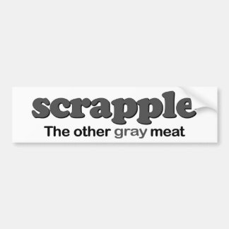 Scrapple Grau-Fleisch Autoaufkleber