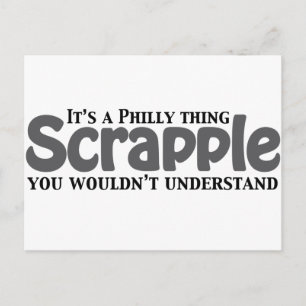 Scrapple Philly Thing Postkarte