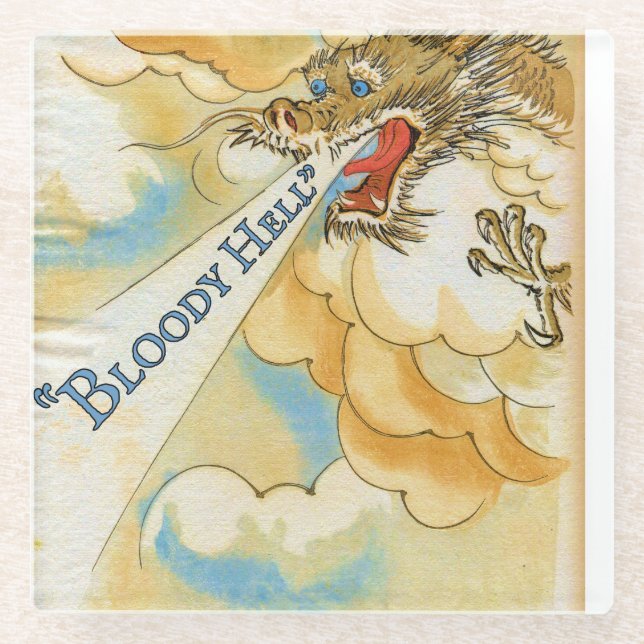 Scrared Dragon Glasuntersetzer (Vorderseite)