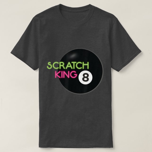Scratch King Billiard Pool Player T-Shirt (Design vorne)