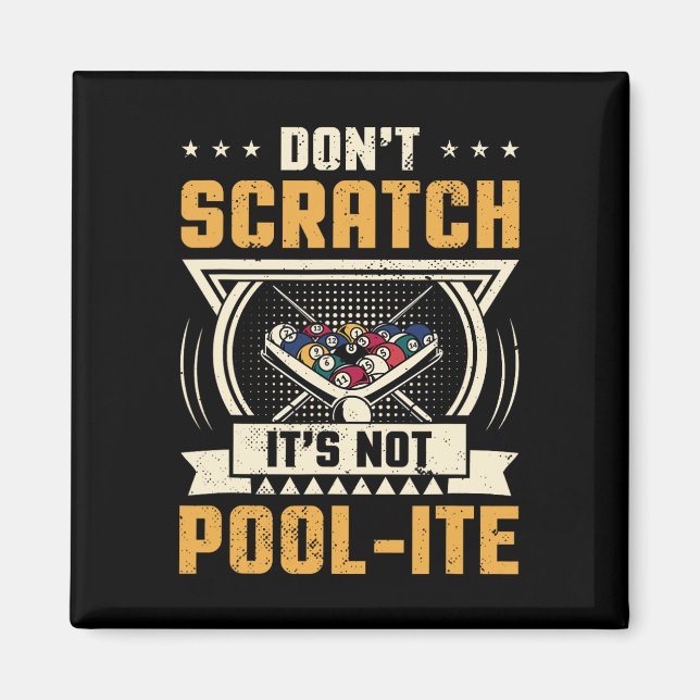 Scratch seine nicht-Pool-Snooker Billard Pl Magnet (Vorne)