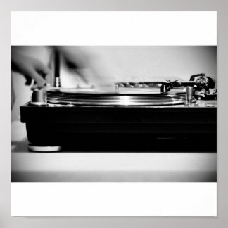 Scratchin' auf der Turntable Poster