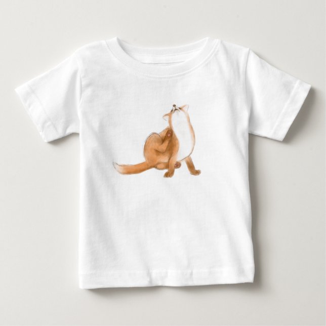 Scratching fox baby t-shirt (Vorderseite)
