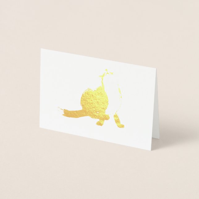 Scratching fox folienkarte (Vorderseite)