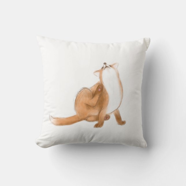 Scratching fox kissen (Vorderseite)