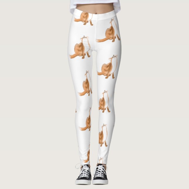 Scratching fox leggings (Vorderseite)