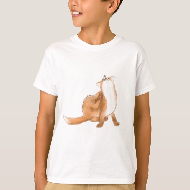 Scratching fox T-Shirt (Vorderseite)