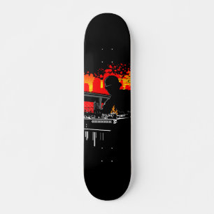 Scratching Hits Skateboard