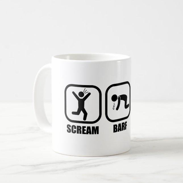 Scream Barf Climb Kaffeetasse (Vorderseite Links)