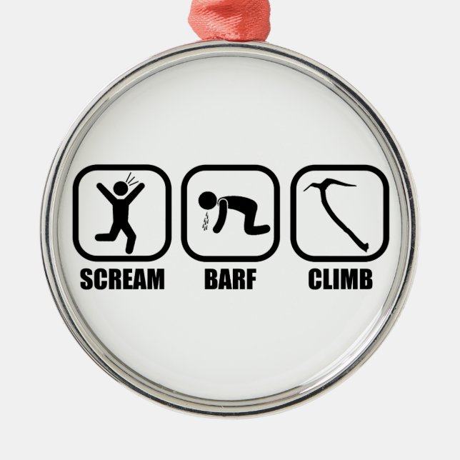 Scream Barf Climb Ornament Aus Metall (Vorne)