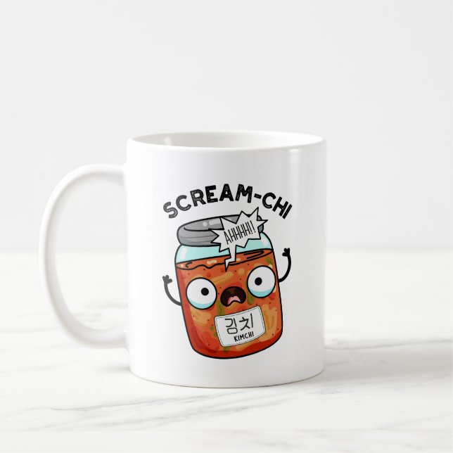 Scream chi Funny Kimchi Puns Kaffeetasse (Links)