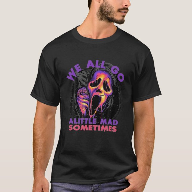 Scream Ghost Alitter Mad Somethigs Horror T-Shirt  (Vorderseite)