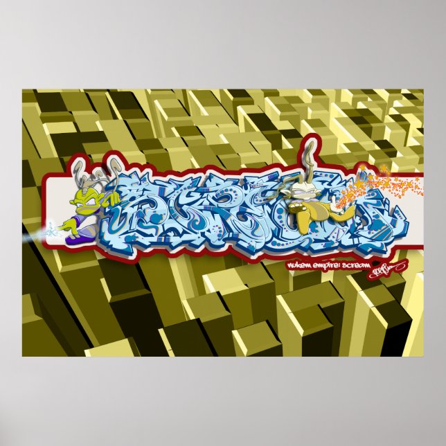 Scream (Graffiti-Style, SUPER_SHMOOVE) Poster (Vorne)