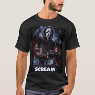 Scream-Horrorfilm-Kunstwerk-Poster-Freunde-vintage T-Shirt