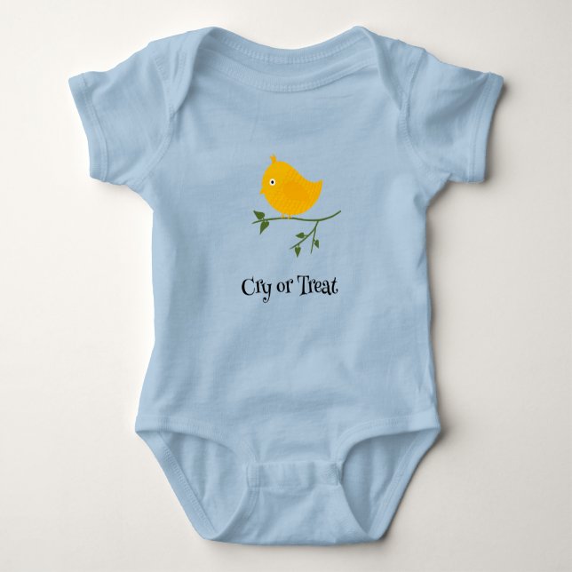 Scream oder Treat Vogel Lustig Baby Strampler (Vorderseite)