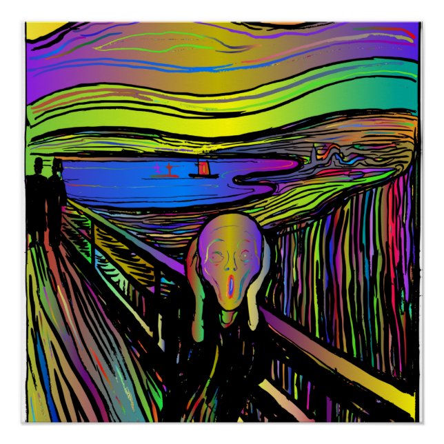 Scream Painting Family Lake People Nature Poster (Vorderseite)