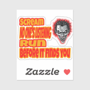 Scream & Run Aufkleber