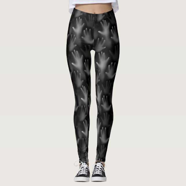 Screamer Spuk verlorene Soule Gothic Hands Gesicht Leggings (Vorderseite)