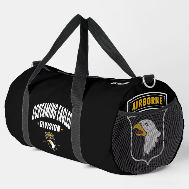 Screaming-Adler - 101. Im Flugzeug Division Custom Duffle Bag (Rechte Ecke)