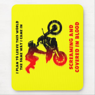 Screaming Blood Dirt Bike Motocross Mauspad