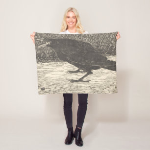 Screaming Crow (von Jan Mankes) Fleecedecke