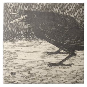 Screaming Crow (von Jan Mankes) Fliese