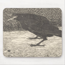 Screaming Crow (von Jan Mankes) Mousepad