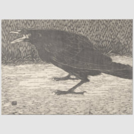 Screaming Crow (von Jan Mankes) Seidenpapier