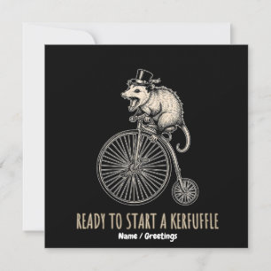 Screaming Opossum Kerfuffle Vintage Fahrrad Einladung
