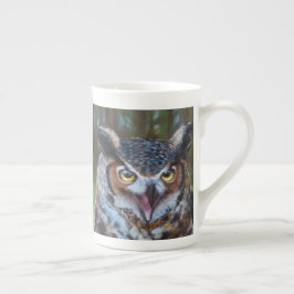 Screeching Owl Latte mok Prozellantasse