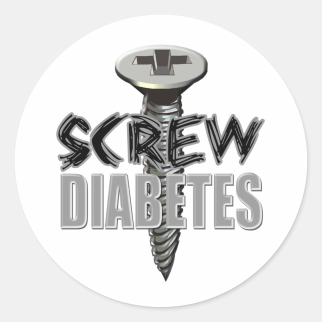 Screendiabetes Runder Aufkleber (Vorderseite)