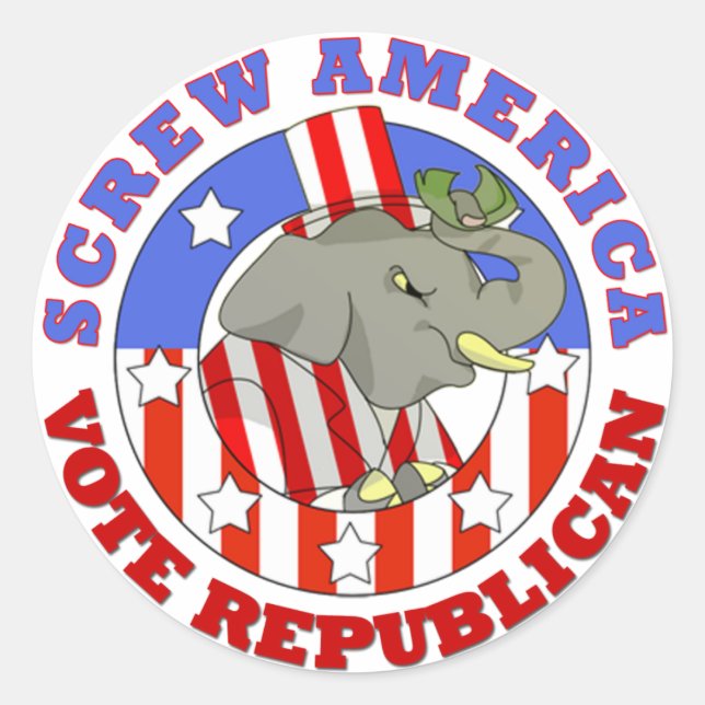 Screening America Vote GOP Sticker (Vorderseite)