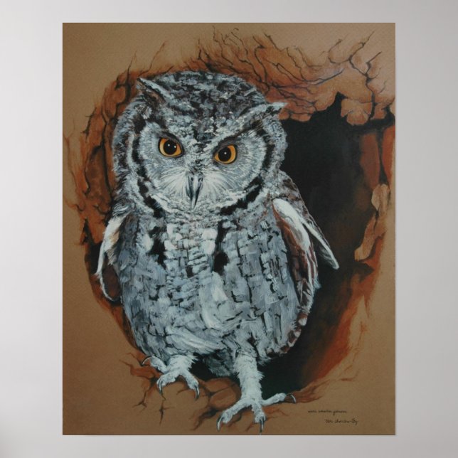 Screening Owl Art Poster (Vorne)