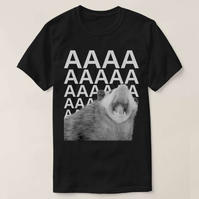 Screening Possum Aaaa Niedlich Funny Opossum Dank  T-Shirt (Design vorne)