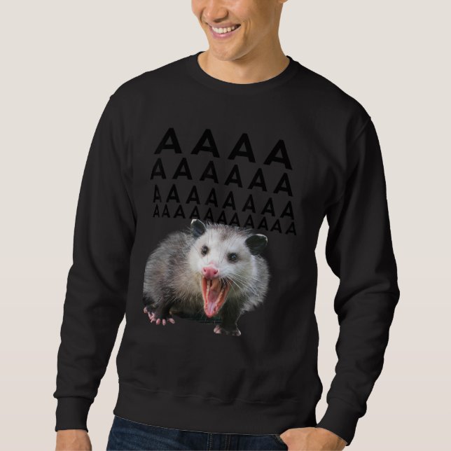 Screening Possum Aaaa Niedlich Opossum Meme Men W Sweatshirt (Vorderseite)