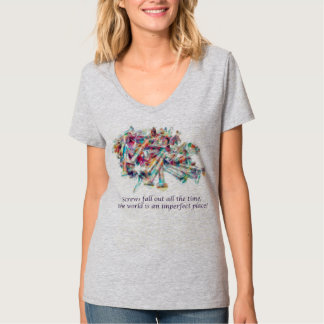 Screens fallen Frauen-Graues T-Shirt aus