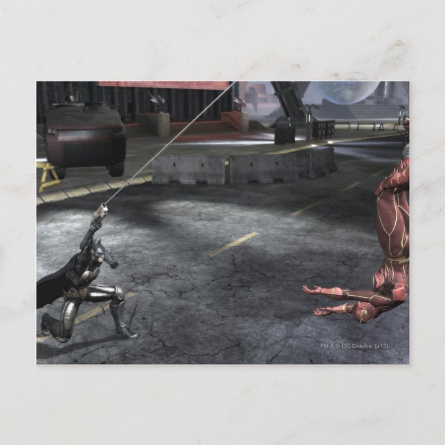 Screenshot: Batman vs Flash Postkarte (Vorderseite)