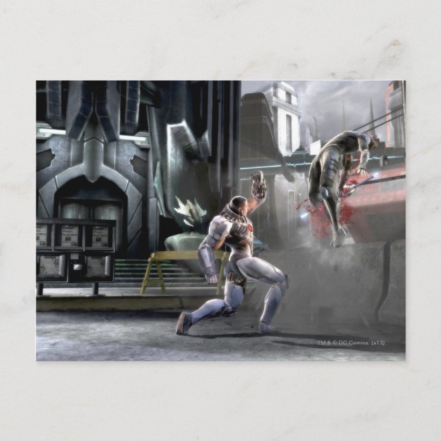 Screenshot: Cyborg vs Nightwing Postkarte (Vorderseite)