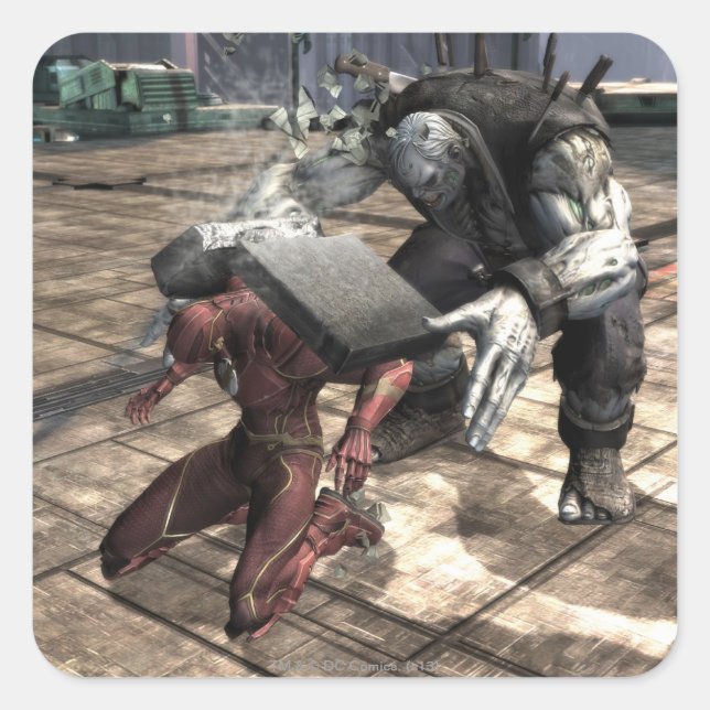 Screenshot: Flash vs Grundy 2 Quadratischer Aufkleber (Vorderseite)