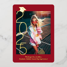 Screenshot Foto Chic Script Red Gold Announcement