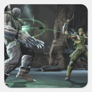 Screenshot: Grundy vs Green Arrow Quadratischer Aufkleber